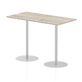 Dynamic Italia 1600 x 800mm Poseur Rectangular Table Grey Oak Top 1145mm High Leg ITL0297 DD